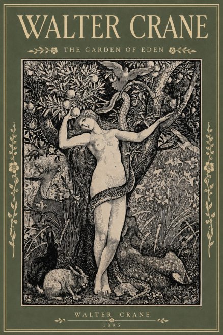 Walter Crane The Garden of Eden No5 - Poster