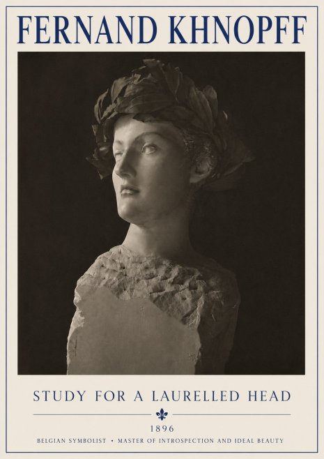 Fernand Khnopff Study for a Laurelled Head No4 - Poster