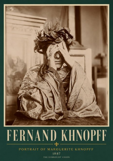 Fernand Khnopff Portrait of Marguerite Khnopff No5 - Poster