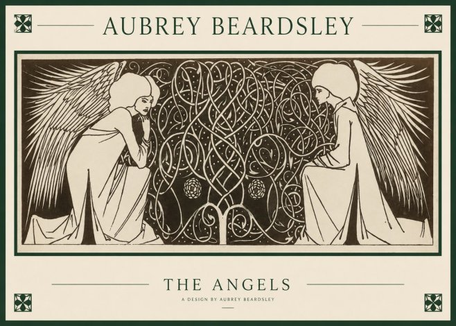 Aubrey Beardsley Two Angels No6 - Poster