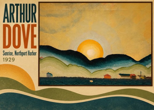 Arthur Dove Sunrise, Northport Harbor No4 - Poster