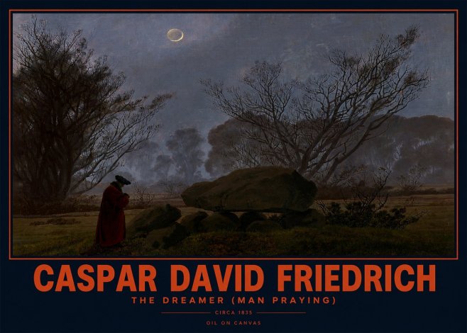 Caspar David Friedrich The Dreamer (Man Praying) No2 - Poster