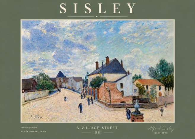 Sisley A Village Street No5 - Poster
