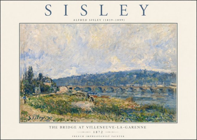 Sisley The Bridge at Villeneuve-la-garenne III No3 - Poster