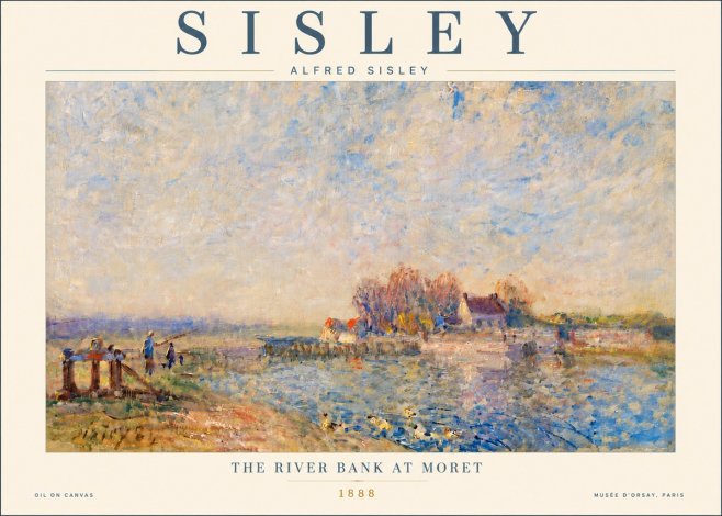 Sisley The River Bank at Moret No5 - Poster