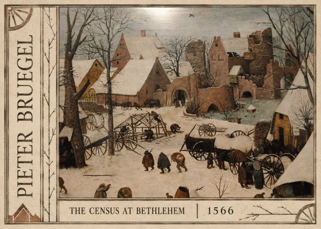 Pieter Bruegel The Census at Bethlehem I No2 - Poster