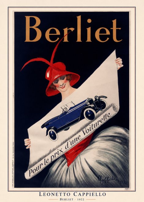 Leonetto Cappiello Berliet - Pour Le Prix D'une Voiturette No6 - Poster