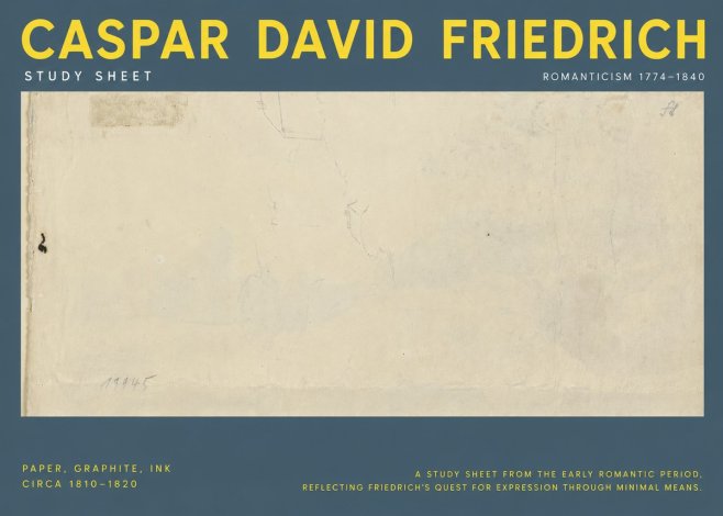 Caspar David Friedrich Study Sheet No5 - Poster