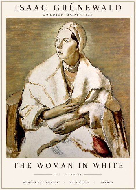 Isaac Grünewald The Woman in White No1 - Poster