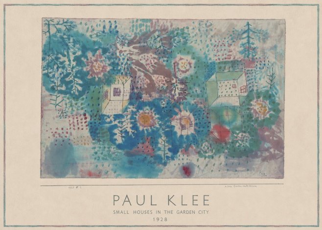 Paul Klee Small Houses in the Garden City No1 - Poster