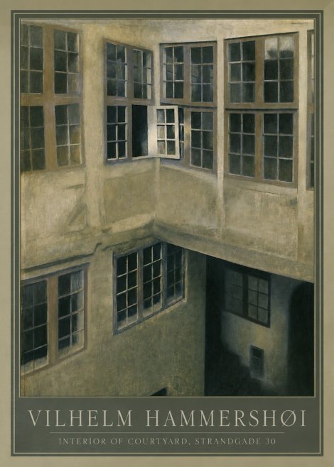 Vilhelm Hammershøi Interior of Courtyard, Strandgade 30 No1 - Poster