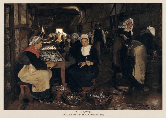 P.S. Krøyer A Sardine Factory in Concarneau No6 - Poster