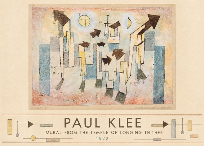 Paul Klee Mural from the Temple of Longing Thither No3 - Poster
