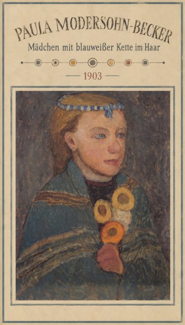 Paula Modersohn-Becker Mädchen Mit Blauweißer Kette Im Haar No2 - Poster