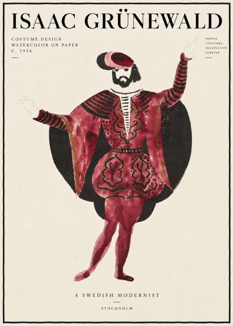 Isaac Grünewald Costume Design II No6 - Poster