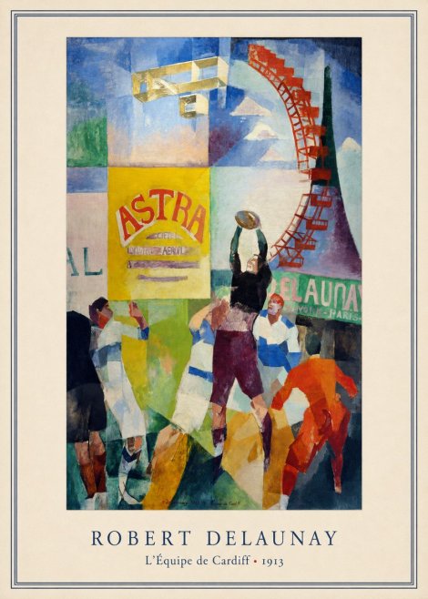 Robert Delaunay L'équipe De Cardiff - 1913 No3 - Poster
