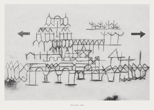 Paul Klee Architektur No5 - Poster