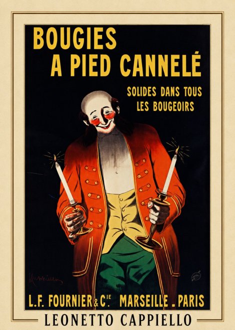 Leonetto Cappiello Bougies a Pied Cannelé No3 - Poster