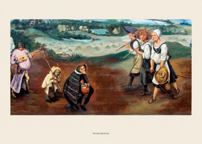 Pieter Bruegel Flemish Peasant Scene No6 - Poster