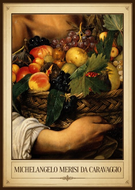 Michelangelo Merisi da Caravaggio Basket of Fruit No1 - Poster