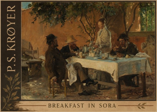 P.S. Krøyer Breakfast in Sora No2 - Poster