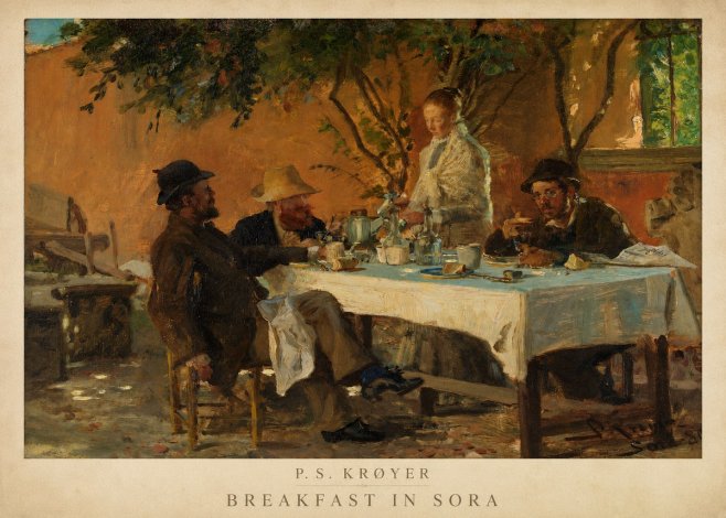 P.S. Krøyer Breakfast in Sora No3 - Poster