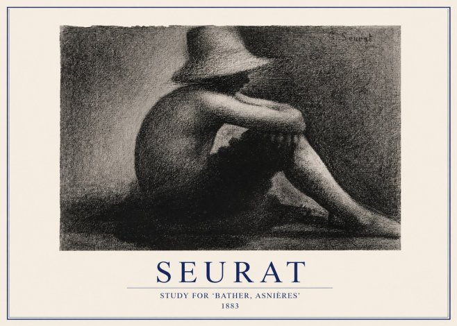 Seurat Study for 'Bather, Asnières' No2 - Poster