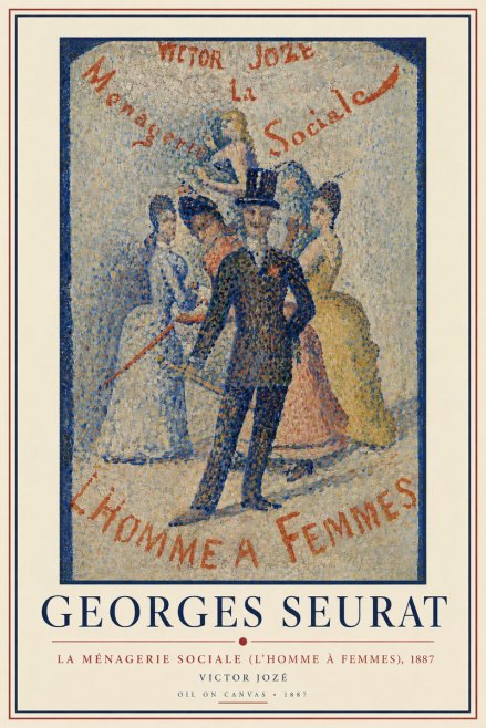 Seurat L'homme À Femmes No6 - Poster