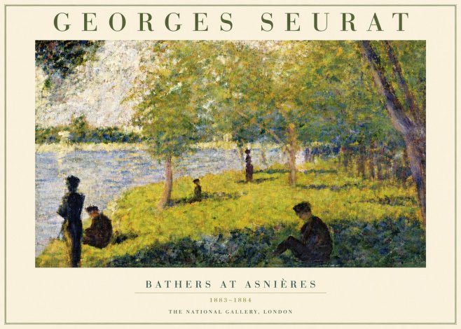 Seurat Bathers at Asnières IV No4 - Poster