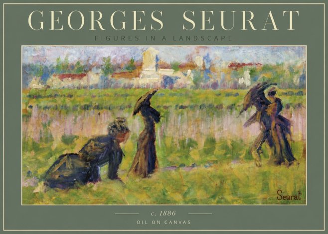 Seurat Figures in a Landscape No6 - Poster