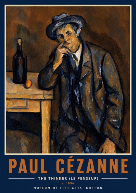 Paul Cézanne The Thinker (Le Penseur) No6 - Poster