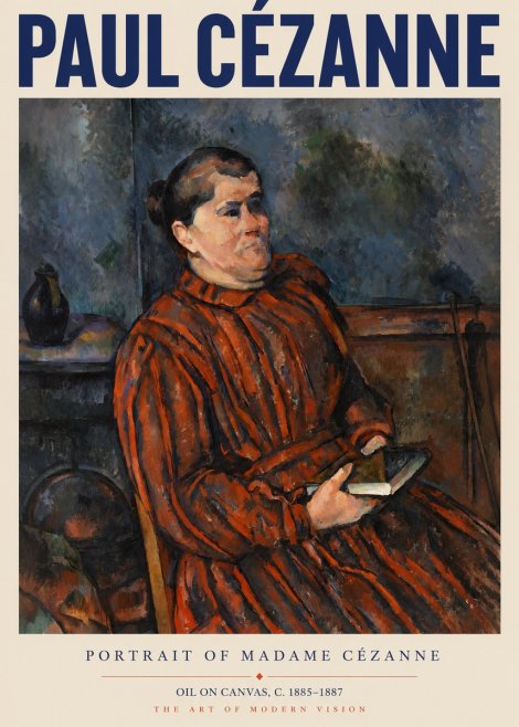 Paul Cézanne Portrait of Madame Cézanne I No2 - Poster