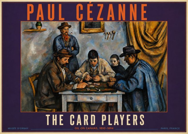 Paul Cézanne The Card Players I No5 - Poster