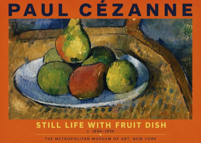 Paul Cézanne Still Life with Fruit Dish No6 - Poster