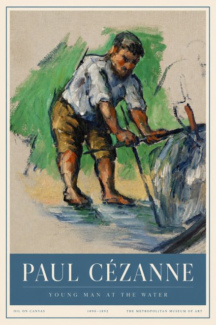 Paul Cézanne Young Man at the Water No3 - Poster