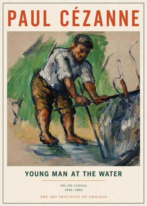 Paul Cézanne Young Man at the Water No4 - Poster