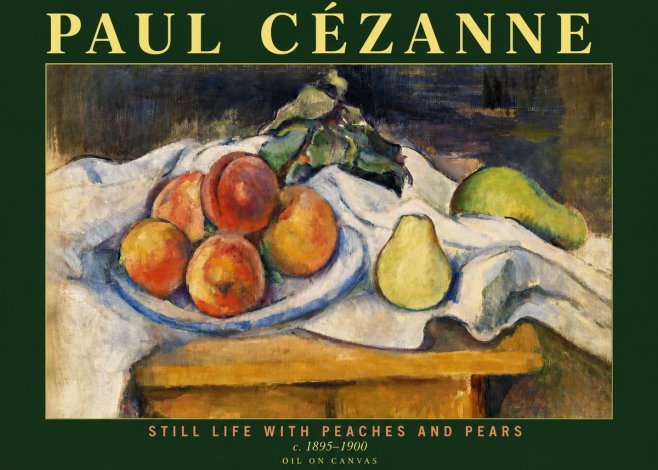 Paul Cézanne Still Life with Peaches and Pears No4 - Poster
