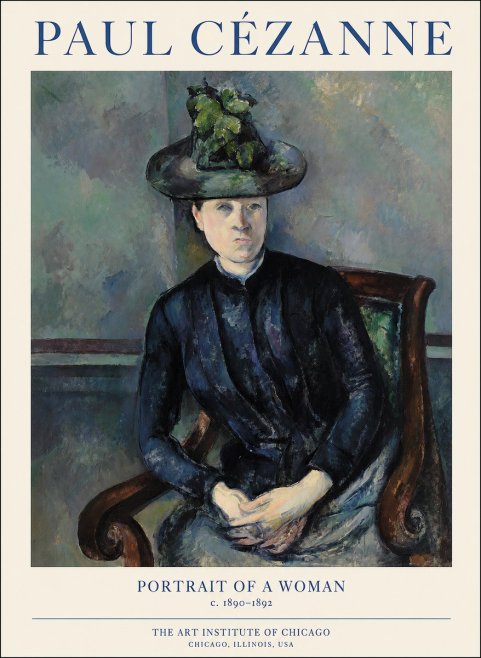 Paul Cézanne Portrait of a Woman II No1 - Poster