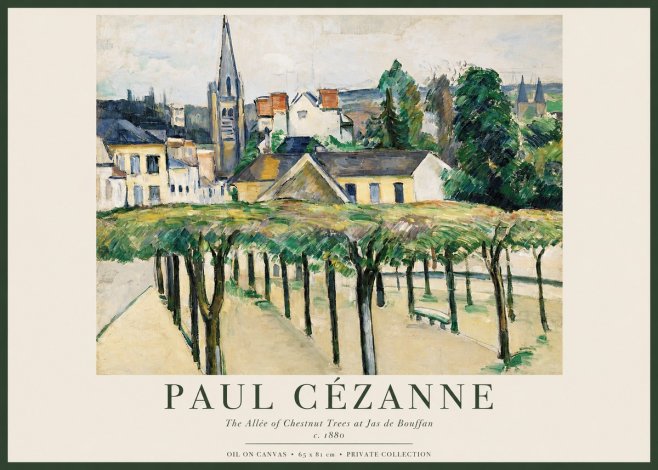 Paul Cézanne The Allée of Chestnut Trees at Jas De Bouffan No1 - Poster