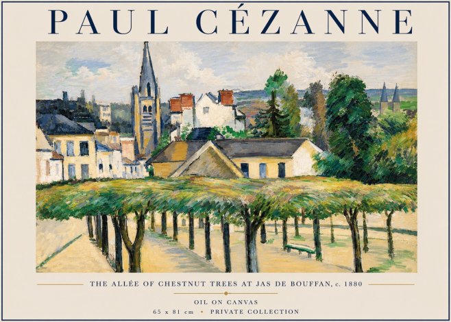 Paul Cézanne The Allée of Chestnut Trees at Jas De Bouffan No6 - Poster