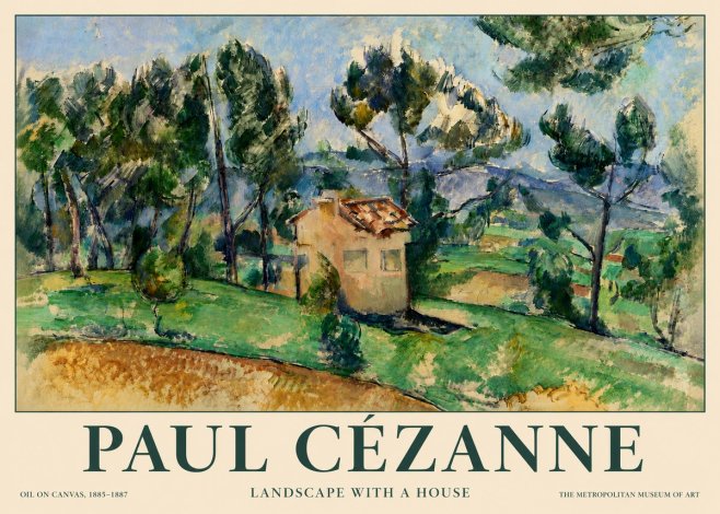Paul Cézanne Landscape with a House No3 - Poster