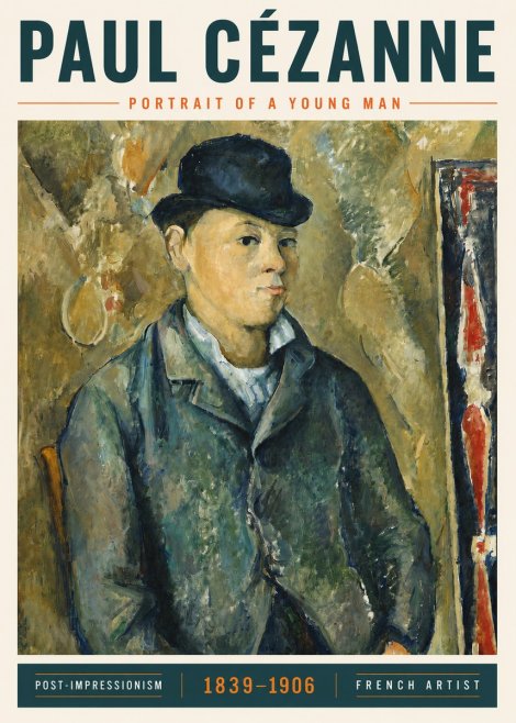 Paul Cézanne Portrait of a Young Man No5 - Poster