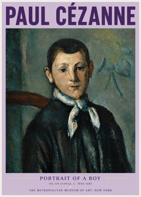 Paul Cézanne Portrait of a Boy No5 - Poster