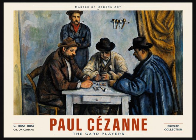 Paul Cézanne The Card Players II No5 - Poster