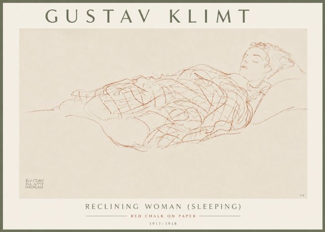Klimt Reclining Woman (Sleeping) I No6 - Poster