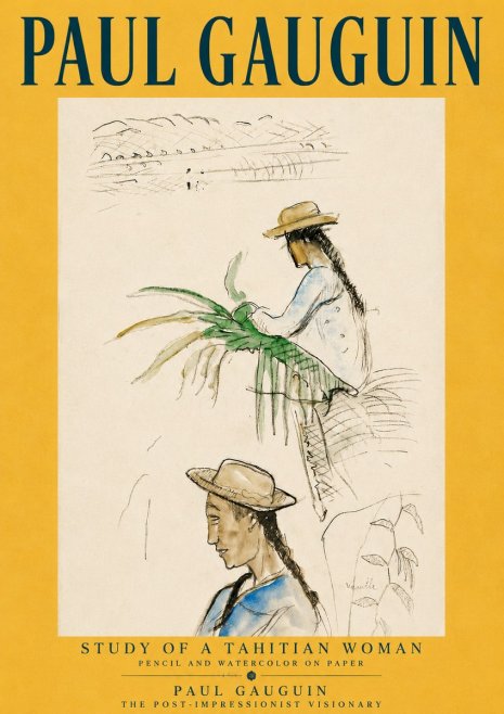 Paul Gauguin Study of a Tahitian Woman I No6 - Poster
