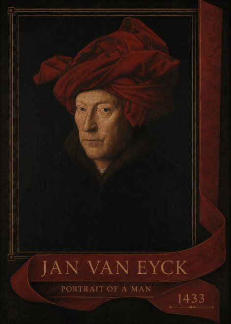 Jan van Eyck Portrait of a Man II No4 - Poster