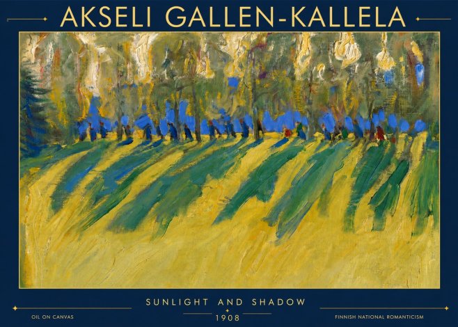 Akseli Gallen-Kallela Sunlit Field and Trees No5 - Poster