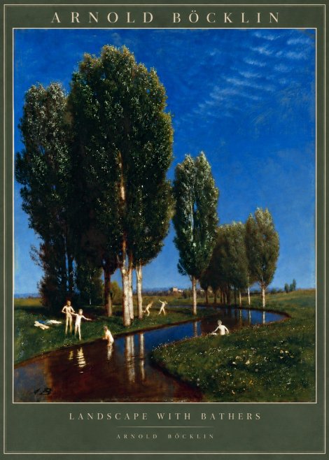 Arnold Böcklin Landscape with Bathers No6 - Poster