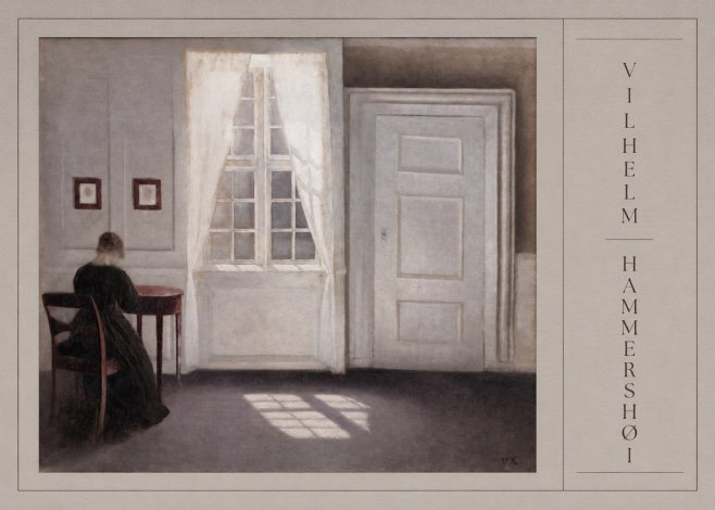 Vilhelm Hammershøi Interior with a Woman from the Back No2 - Poster